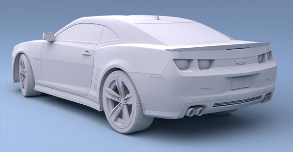 3D model - camaro - back